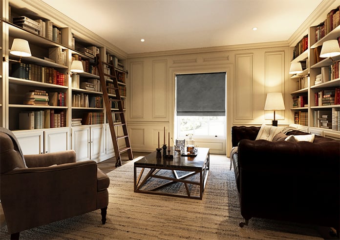 Odessa Velvet, Slate - Twist&Fit Roman Blind - Image 7